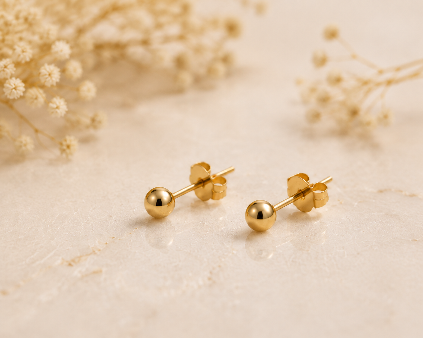 Brinco Bolinha em Ouro 18K - Imagem 3
