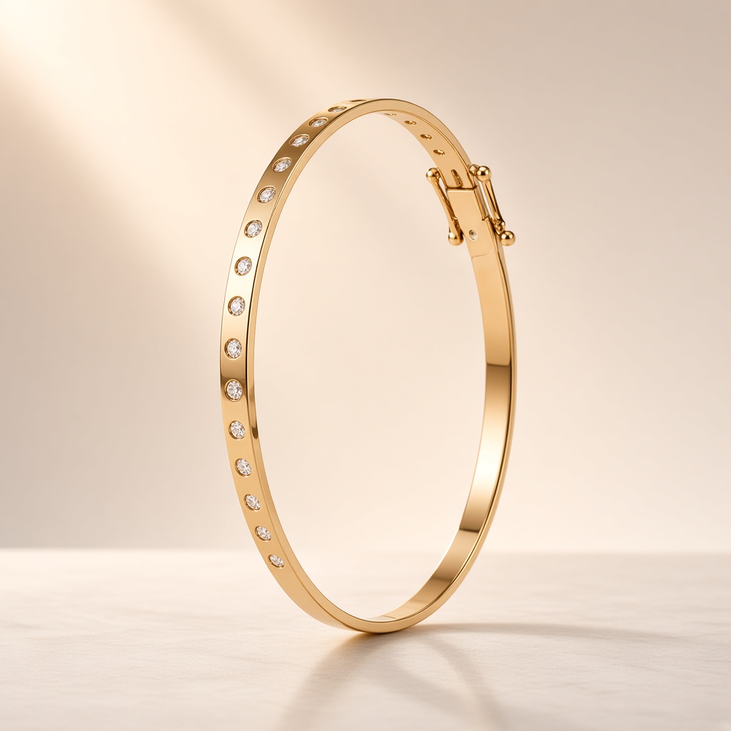 Bracelete em Ouro 18K e Diamantes Brancos