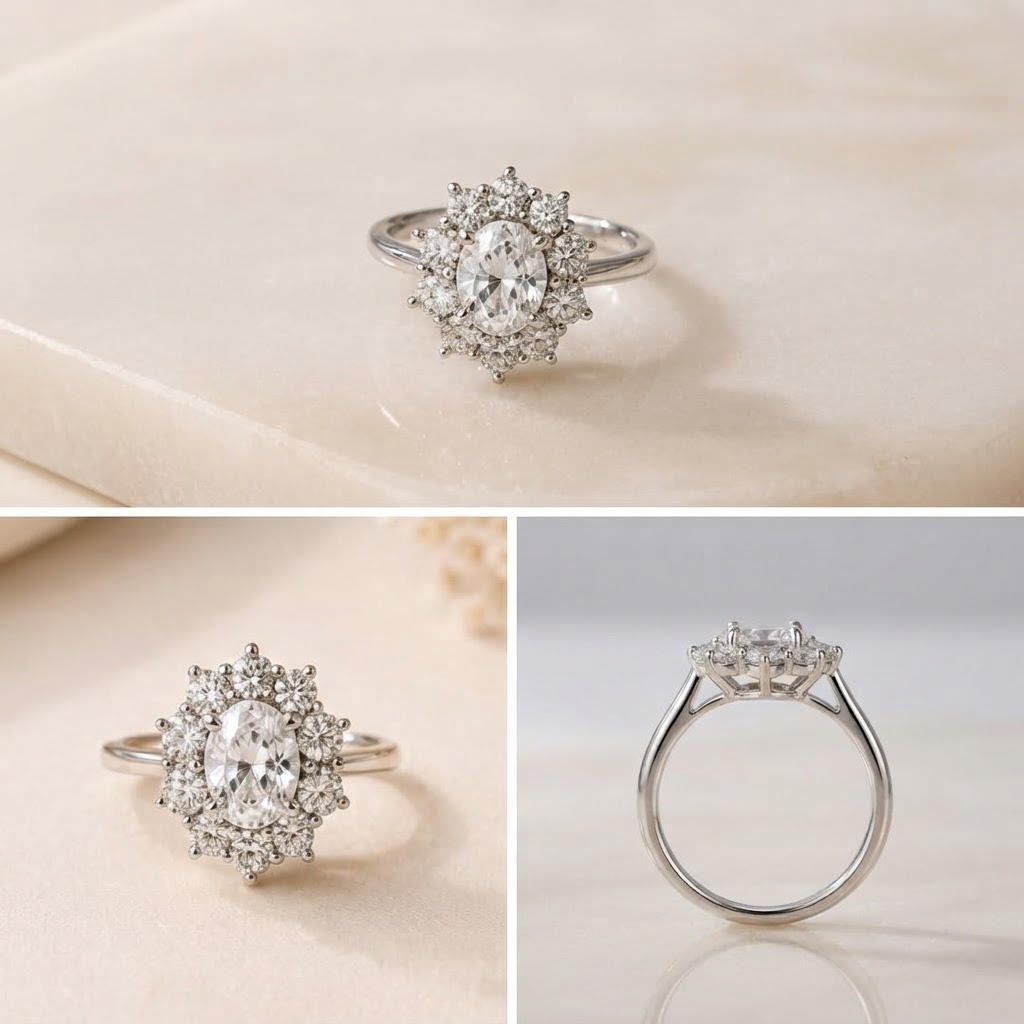 Anel em Prata 950 e Moissanites - Imagem 2